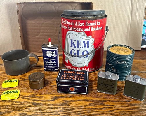 Lot vintage tins army - lot,