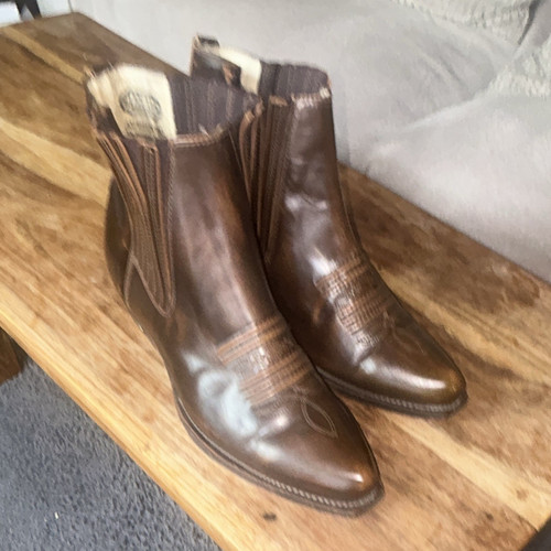 Loblan brown leather chelsea - brown,