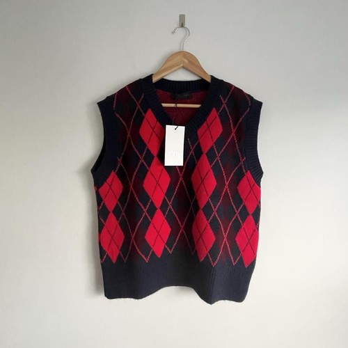 Zara red navy - red/navy, argyle