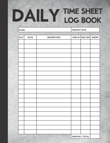 Daily time sheet log book - sheet,