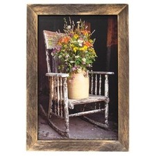 New  "SHABBY CHIC ROCKING CHAIR"  Wood Framed Print  19.5"w  x 13.5"h