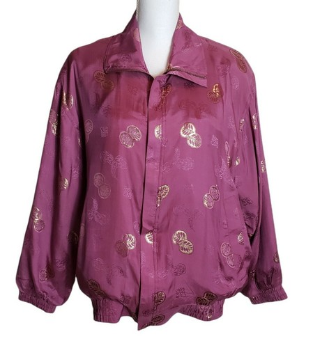Vintage fuda silk blend bomber - vintage,