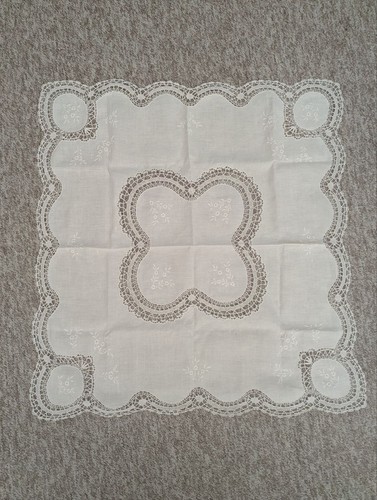 Vintage embroidered lace linen - embroidered,