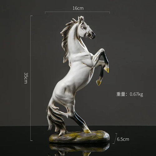 European horse resin - horse, statue
