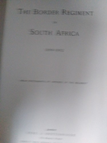 The border regiment - regiment, south
