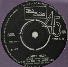 Martha And The Vandellas – Jimmy Mack 1967  Northern Soul VG+ 7" Vinyl