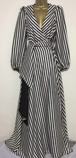 GORGEOUS COAST BLACK WHITE FULL WRAP MAXI OCCASION DRESS WITHPOCKETS SIZE 20 /18