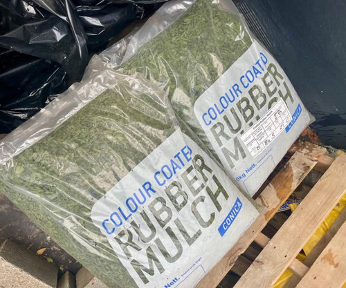 Rubber mulch play - rubber, bark