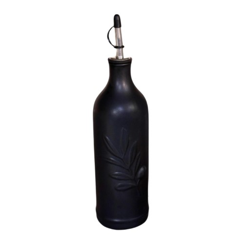 Ceramic olive oil dispenser - olive,