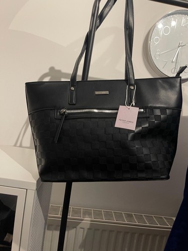 Large black leather shoulder - large,