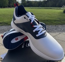 *BRAND NEW* FOOTJOY VERSAFIT GOLF SHOES, WHITE/NAVY/RED, UK 8, PGA PRO SELLER