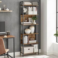 Tall Industrial Bookcase Display Storage Shelving Unit Shelf Stand Vintage Metal