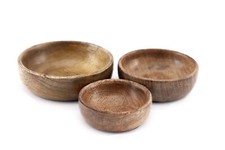 Snack Bowl Set, 3pcs Wooden