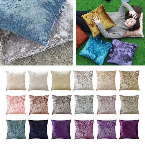 Crushed velvet cushion covers - cushion,