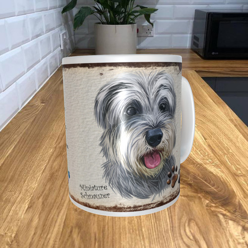 Miniature schnauzer dog 11oz - dog,