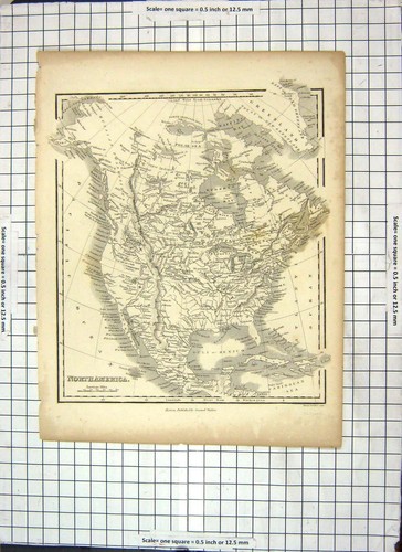 Original old antique print - old,