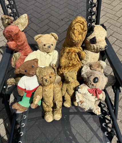Vintage style plush teddy bear - plush,