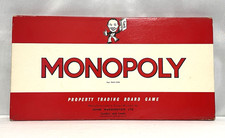 Vintage 1961 Edition Waddingtons Monopoly Board Game  long red box Edition