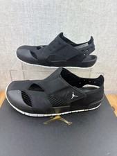 Nike Jordan Flare Sandals In Black & White Boys Unisex  UK 13.5