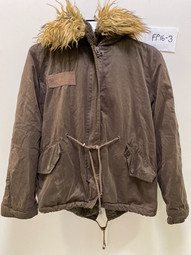 Zara khaki parka - khaki, s