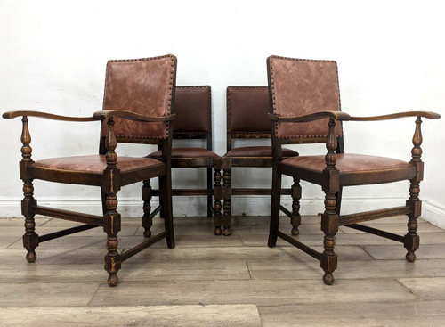 Dining chairs vintage - 4, oak