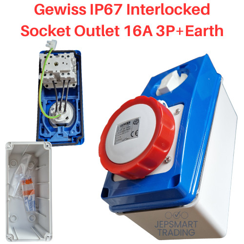 Gewiss ip67 interlocked - interlocked, socket
