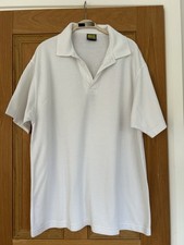 MIG Mud Ice Gravel White  Short Sleeve Button Collar Polo Top  2XL BNW