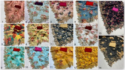 Pure khadi organza beautiful - khadi,