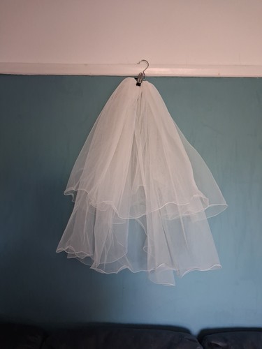 Ivory tier elbow length veil - ivory, 2