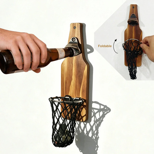 Wall mounted wooden beer - wall-mounted,
