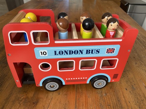 London bus wooden toy - wooden,