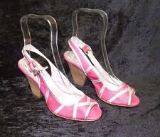 Shellys Shoes Womens  Uk 5 Eu 38 Summer Pink Fuchsia Peep Toe Sling Back Sandals
