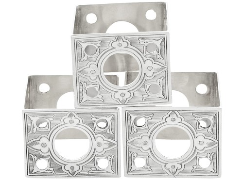Sterling silver napkin rings - silver,