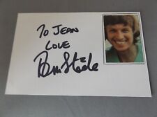 HAND SIGNED 6" x 4" WHITE CARD - TOMMY STEELE - SINGER MUSICIAN
