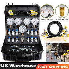Hydraulic Pressure Test Kit 600bar 5 Gauge 13 Couplings 14 Tee Connectors 5 Hose