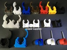 Talon Hinged Pipe Clips  Clip Lock 10mm,12mm, 15mm, 22mm/white/blue/red/yellow