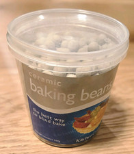 KITCHEN CRAFT 500g REUSABLE CERAMIC BAKING BEANS IN STORAGE TUB