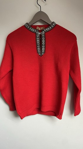 Vintage red 100 wool - vintage,