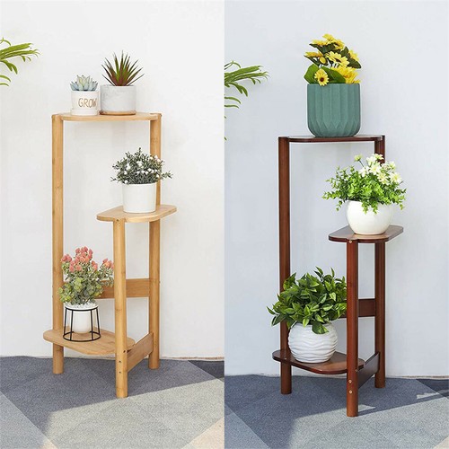 Bamboo corner plant stand - corner,