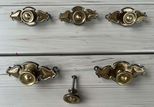 Vintage brass drawer pulls - ,