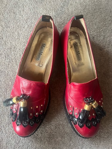 Marco moreo red leather loafer - moreo,