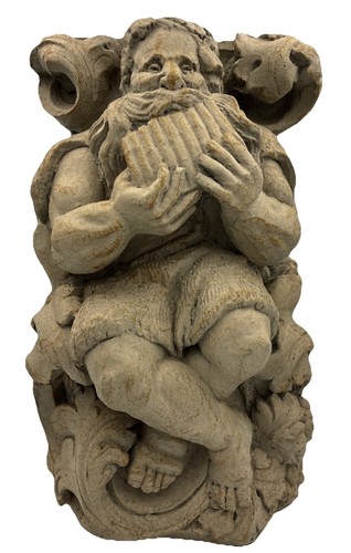 Titan playing flute gargoyle - titan,