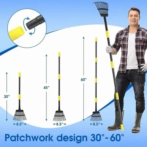 Garden rake 5ft - rake, 5ft/leaf