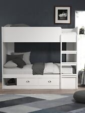 Atlanta Storage Bunk Bed White Space-Saving Kids Bedroom Stylish Solution