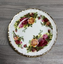 Royal Albert Old Country Roses Small Round Trinket Saucer Bone China England