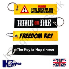 Funny Biker Motorcycle Motorbike Keyring Key Fob Tag Ducati Kawasaki KTM Suzuki