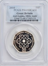 2010 50p Girl Guides PCGS PR69