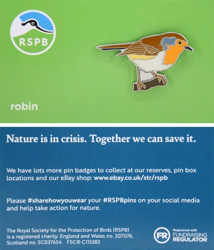 Rspb pin badge niic - pin, robin