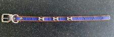 ROSEWOOD - WAG N WALK - BONE STUD DOG COLLAR - BLUE - XS - 30cm