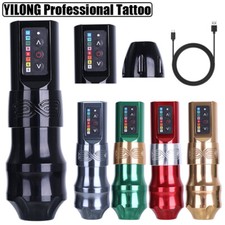 Professional Stroke 4.0 Wireless Rotary Tattoo Machine Makeup Gun W/RCA 2000mAh